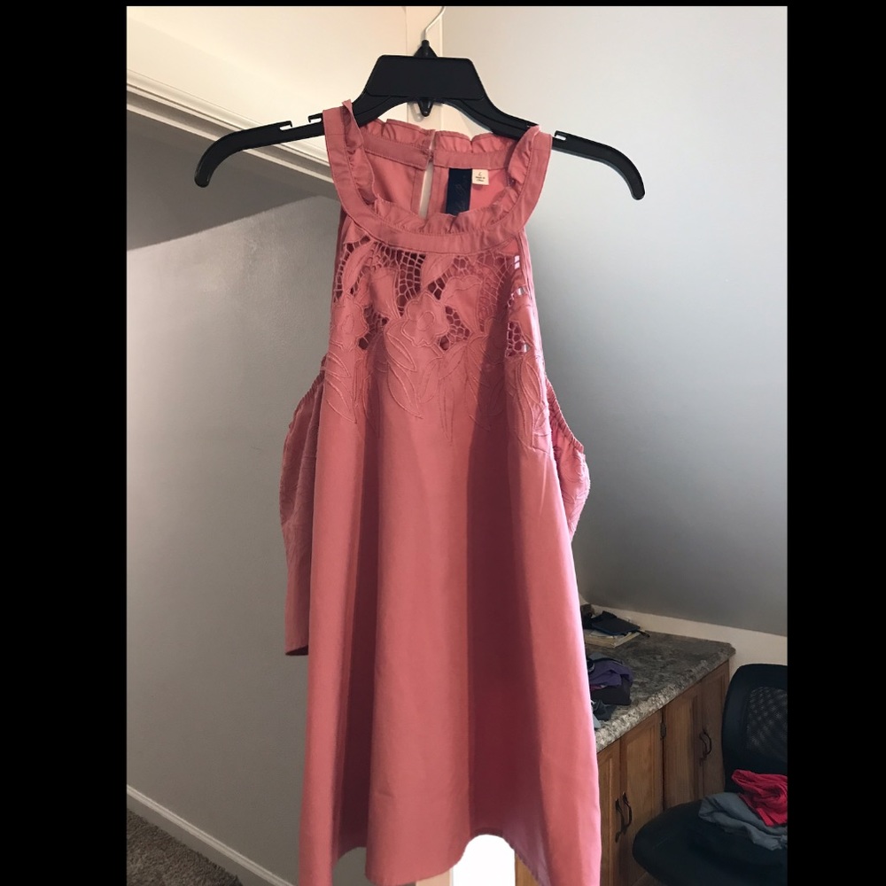 Francescas dusty pink cold shoulder top